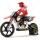 Радіокерована модель Мотоцикл 1:4 Himoto Burstout MX400 Brushed Red (MX400r) + 4