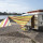Тент пляжний High Peak Bent Caribbean Canvas AO Stripe Lime Punch (50008) (927066) + 3