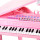 Дитяче піаніно синтезатор з мікрофоном та стільчиком Baoli 37 клавіш рожевий (BAO-1403-P) + 2